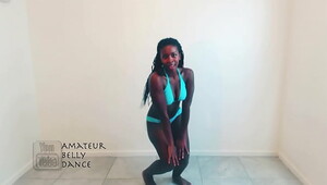 Black African Beauty Queen Dancing in Bikini