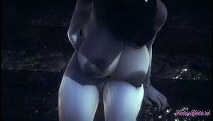 Resident Evil Hentai 3D - Lady Dimitresku fingering and squirting in a raining day - Japanese manga anime cartoon game porn