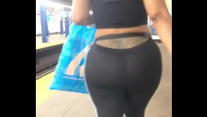 BUSTED: Caught creeping on thick phat jiggly ass