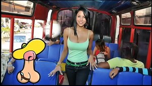 CULIONEROS - Young Colombian Babe Boards A Bus & Gets  Fucked