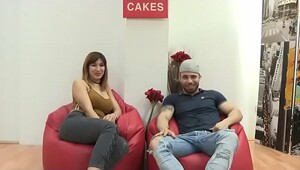 Busty Noelia and her husband film a porno for the first time