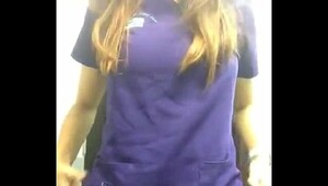 Nurse in toilette at work so bitch