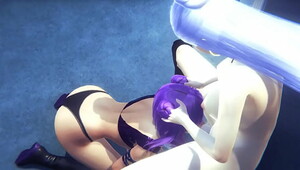 LOL KDA Hentai - Evelynn Futa fucks Kaisa's ass and blowjob - Japanese Asian Manga Anime Game Porn