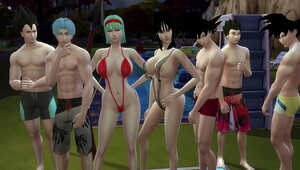 Milk step and Wife Epi 3 Pool Party Fucked by Their Perverted and Swap Wives Unfaithful Bitches Ntr Gangbang Ass Fucked Hentai